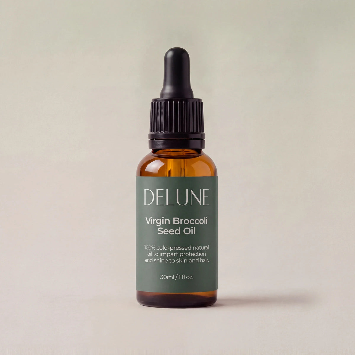 Delune Virgin Broccoli Seed Oil 30ml dropper bottle